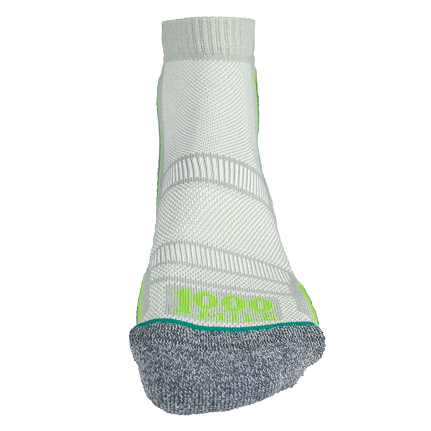 1000 Mile Repreve Single Layer Men's Running Sock Twin Pack - Silver/Grey