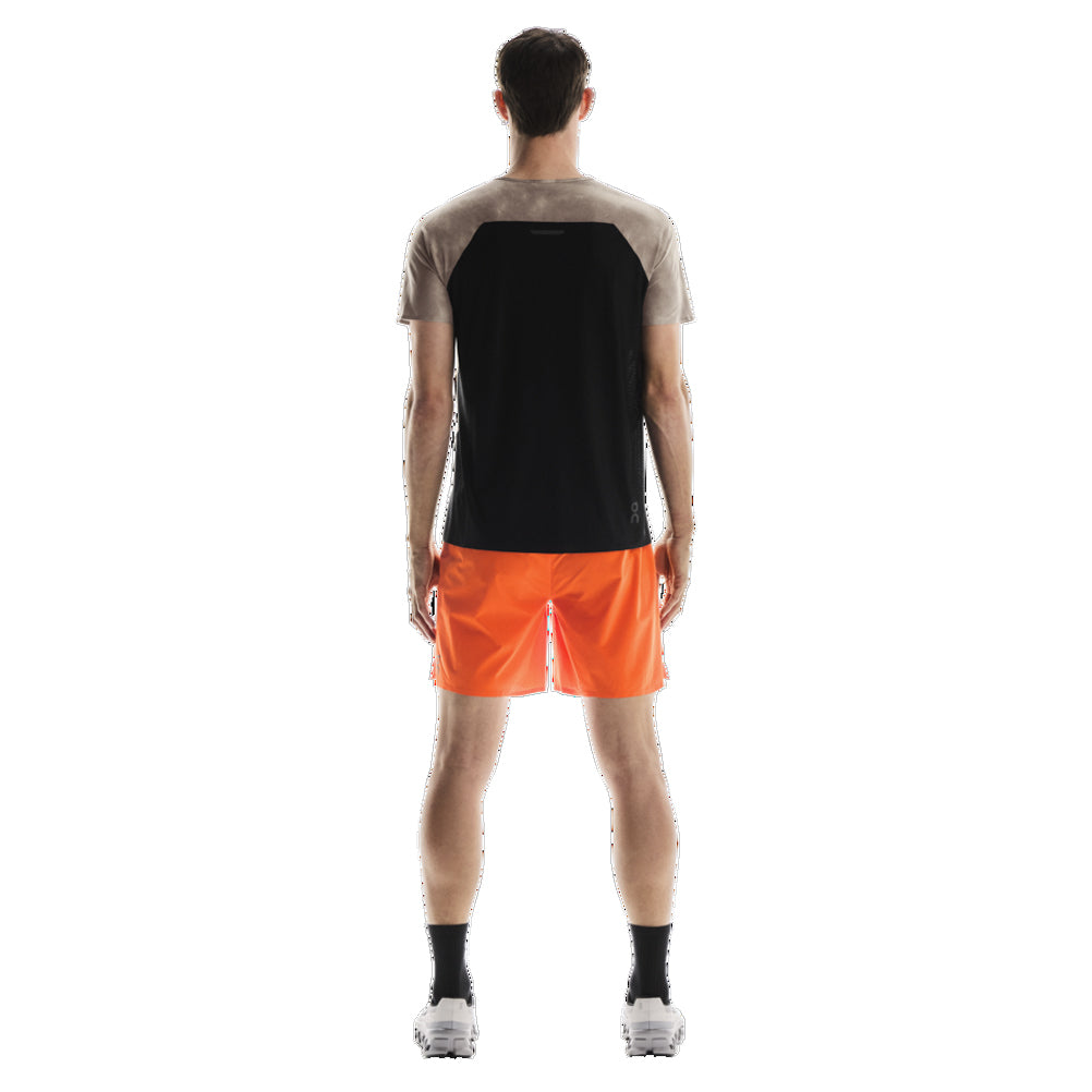 On Running Performance AOP Short Sleeve Men's Running Tee - Cinder/Black
