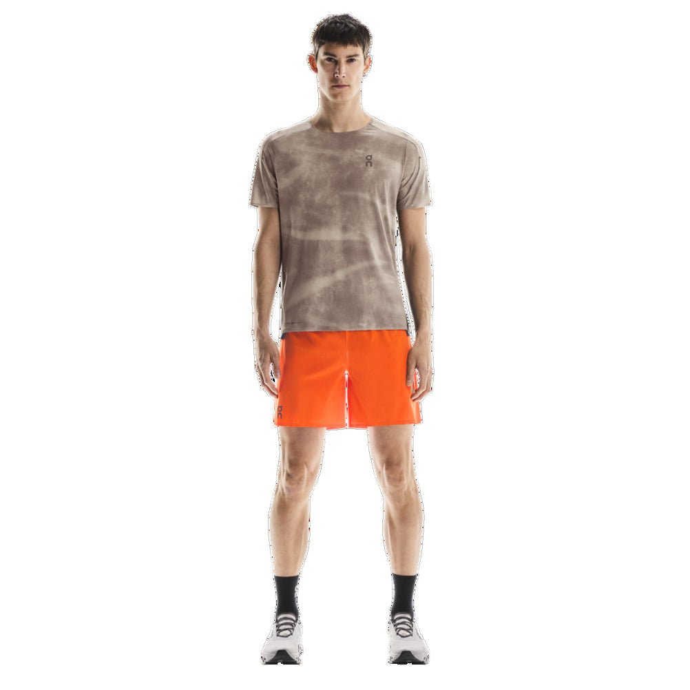 On Running Performance AOP Short Sleeve Men's Running Tee - Cinder/Black