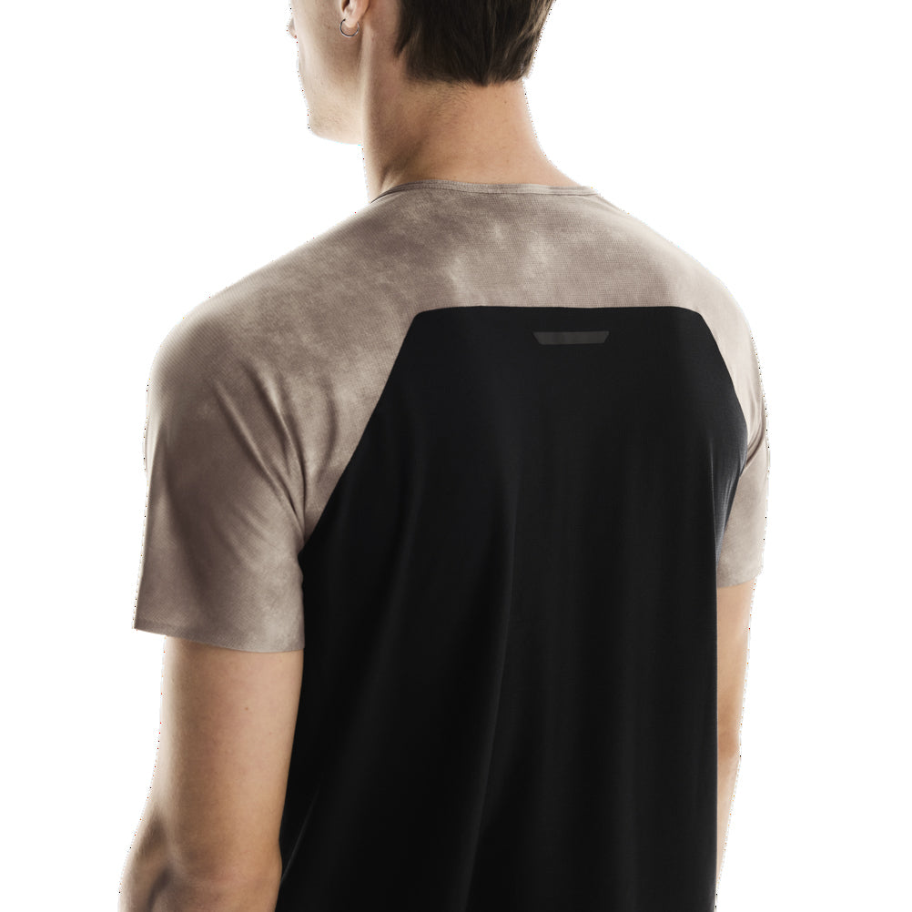 On Running Performance AOP Short Sleeve Men's Running Tee - Cinder/Black