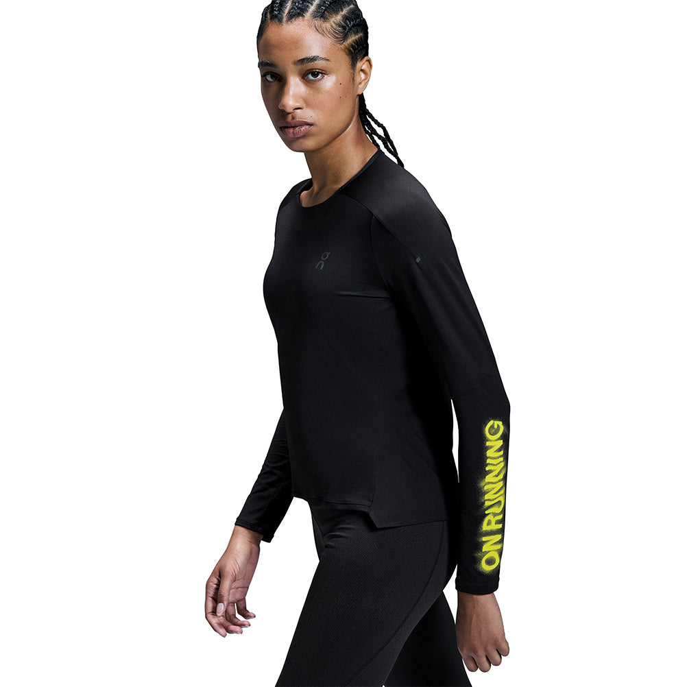 On Running Performance Lumos Long Sleeve Women's Running Tee - Black