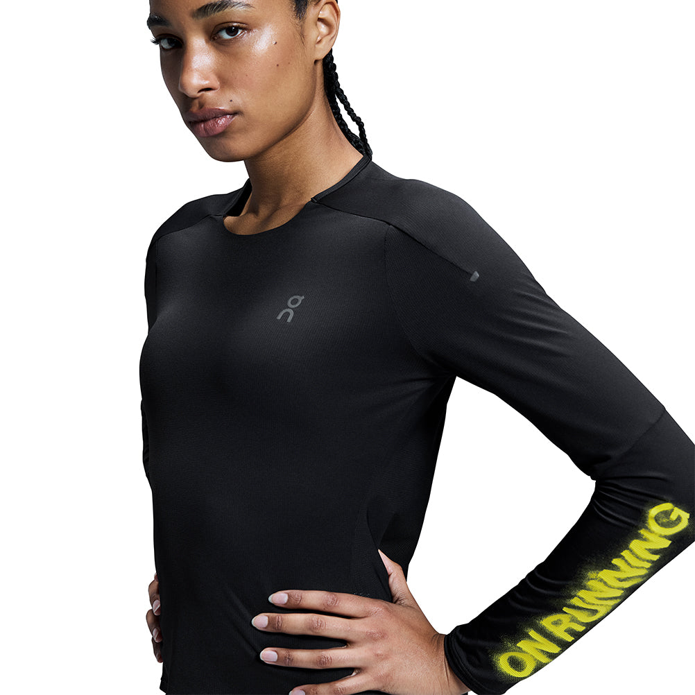 On Running Performance Lumos Long Sleeve Women's Running Tee - Black