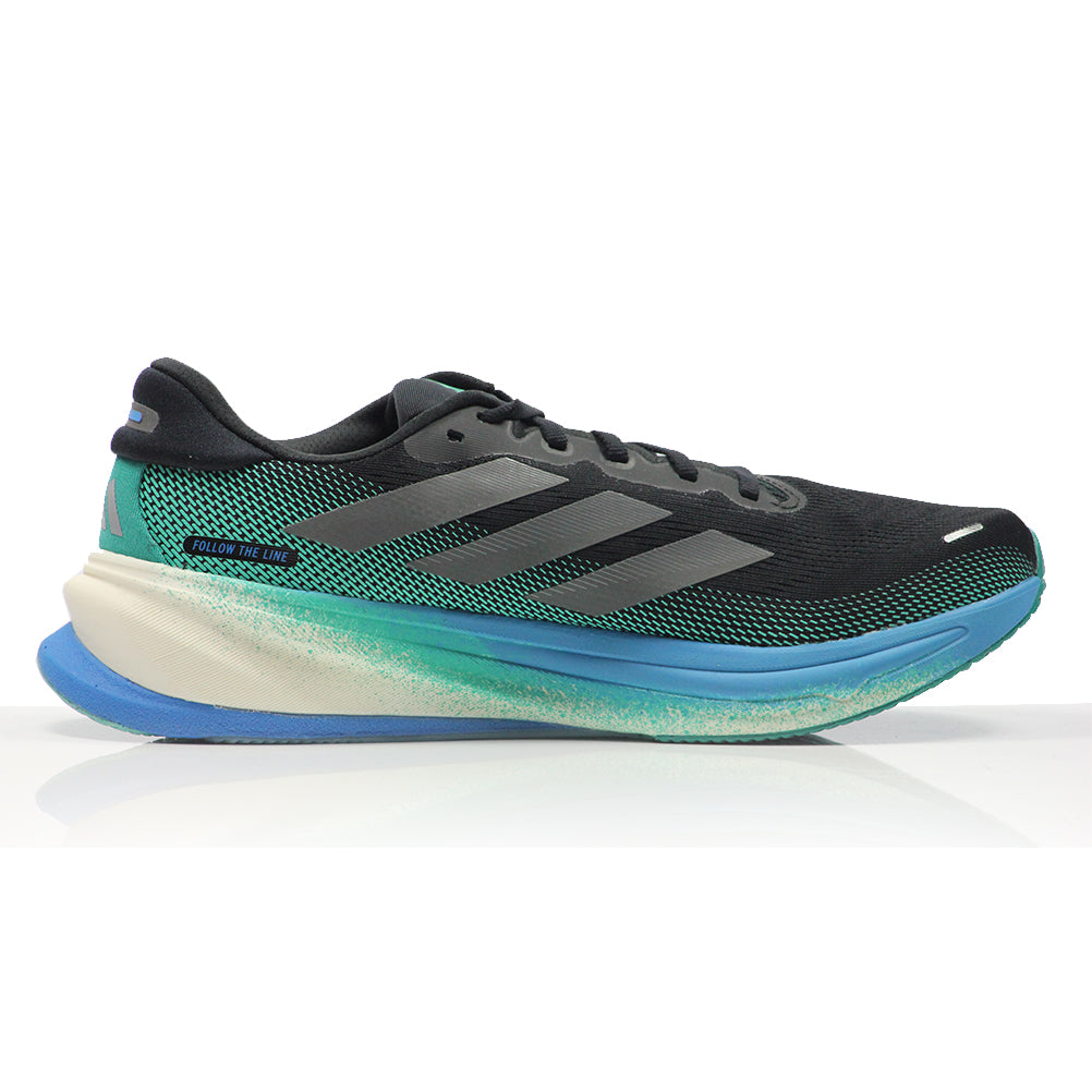 adidas Supernova Rise 2 Men's Running Shoe - Core Black/Iron Metallic/Glory Green