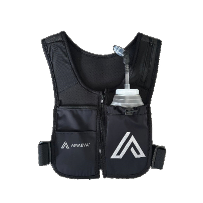 Amaeva Running Zip Pocket Hydration Vest - Black