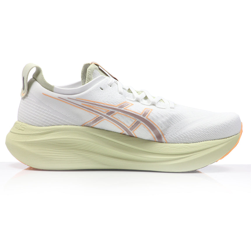 Asics Gel Nimbus 27 Men's Running Shoe - White/Fawn