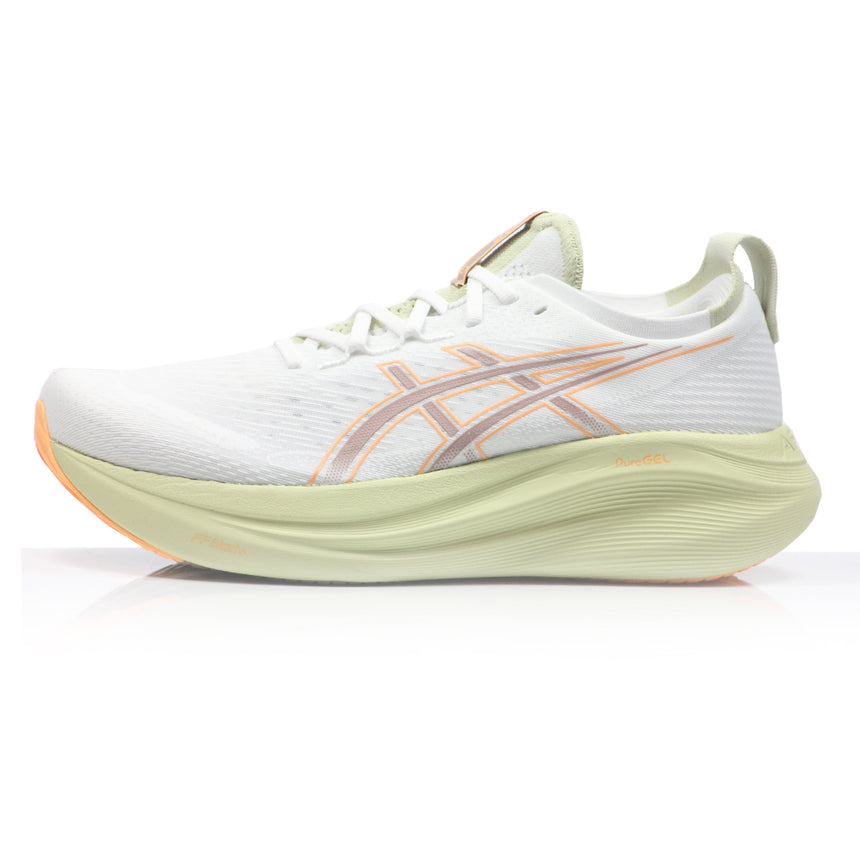 Asics Gel Nimbus 27 Men's Running Shoe - White/Fawn