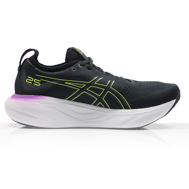 Asics Gel Nimbus 25 Women's Running Shoe - Black/Glow Yellow