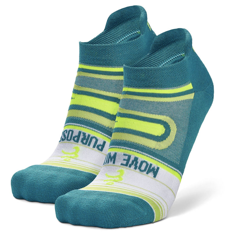 Balega Grit & Grace Move With Purpose No-Show Running Sock Lake Blue/Lime Punch