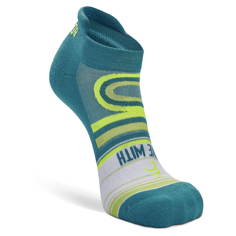 Balega Grit & Grace Move With Purpose No-Show Running Sock Lake Blue/Lime Punch
