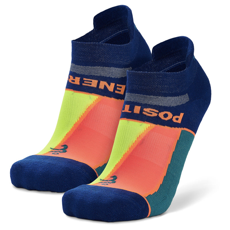Balega Grit & Grace Positive Energy No-Show Running Sock - Neon Blue/Lake Blue