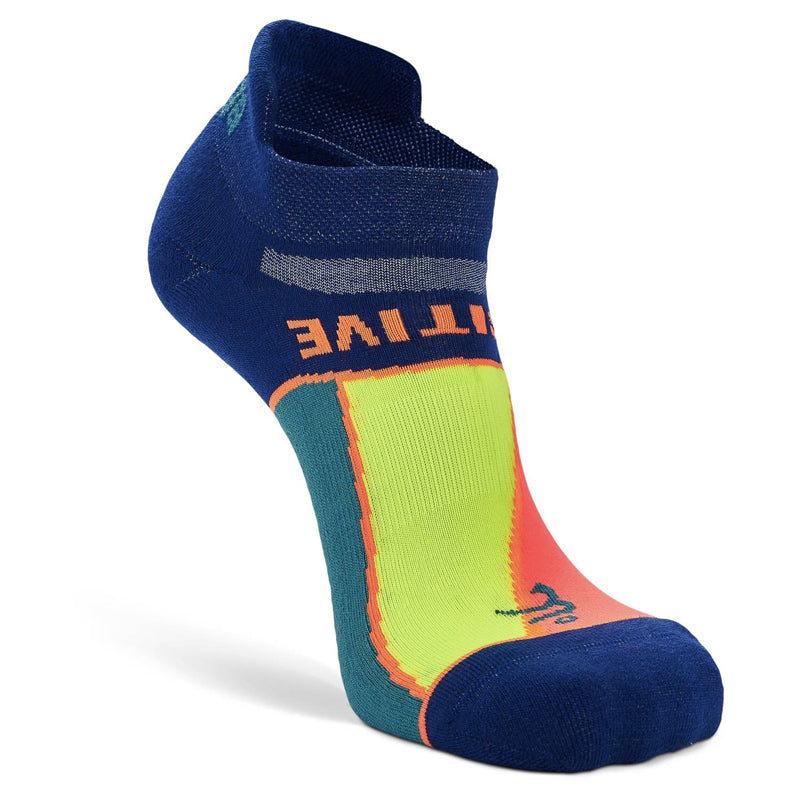 Balega Grit & Grace Positive Energy No-Show Running Sock - Neon Blue/Lake Blue