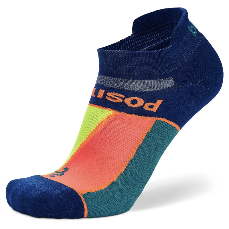 Balega Grit & Grace Positive Energy No-Show Running Sock - Neon Blue/Lake Blue