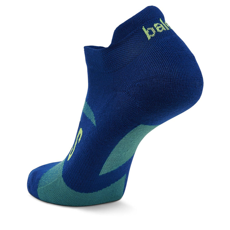 Balega Grit & Grace Start Today No-Show Running Sock - Neon Blue/Mellow Lime