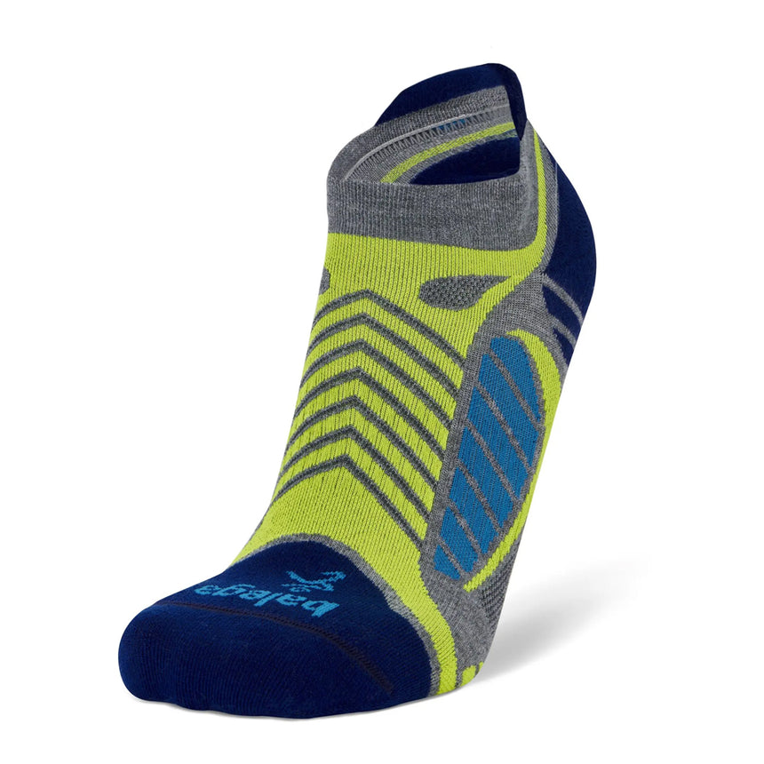 Balega Ultralight No Show Running Sock - Grey Heather/Royal Blue