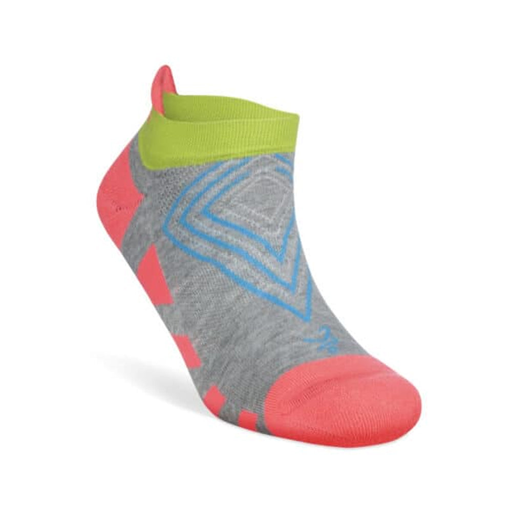 Balega-enduro-no-show-Grit-and-Grace-sherbert-Pink_mid-Grey-front