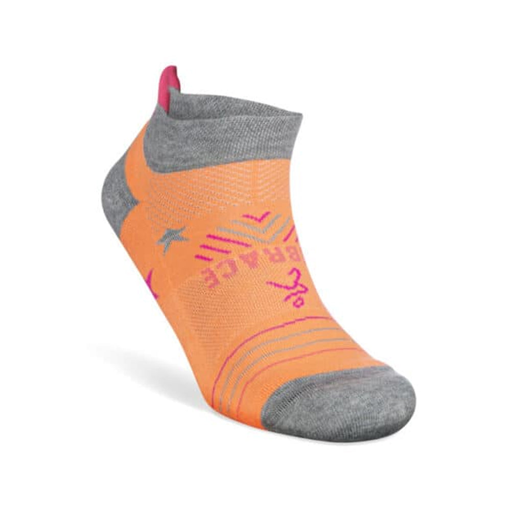 Balega-enduro-no-show-Grit-and-grace-Peach-Mid-Grey-front-side