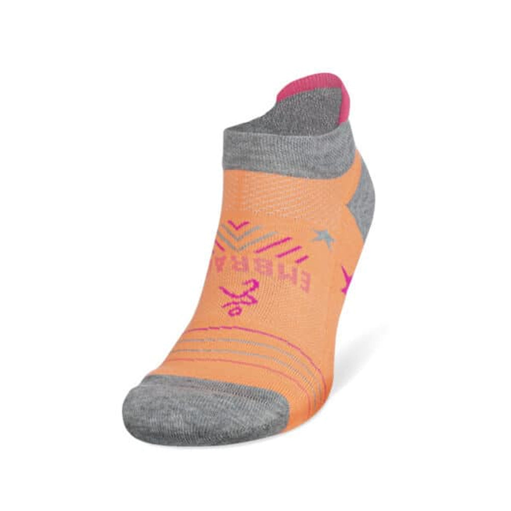 Balega-enduro-no-show-Grit-and-grace-Peach-Mid-Grey-front