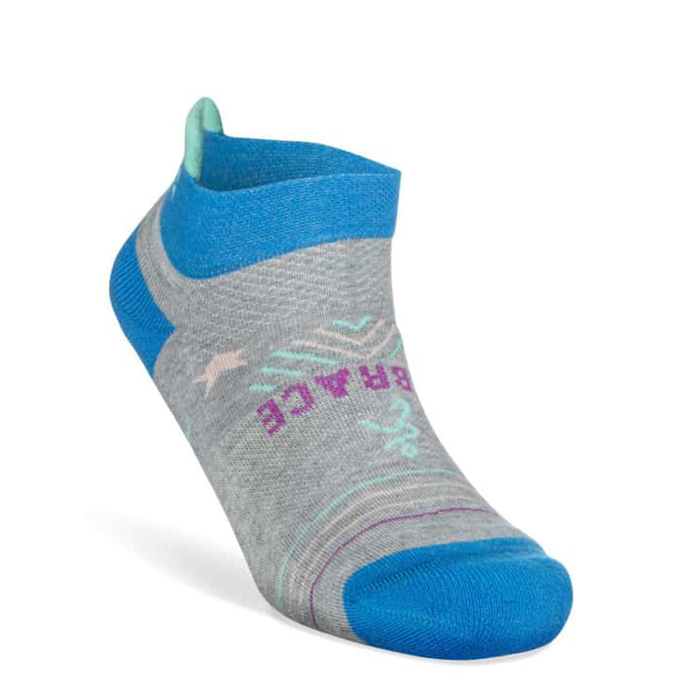 Balega-enduro-no-show-Grit-and-grace-midgrey-brit-turquiose-side