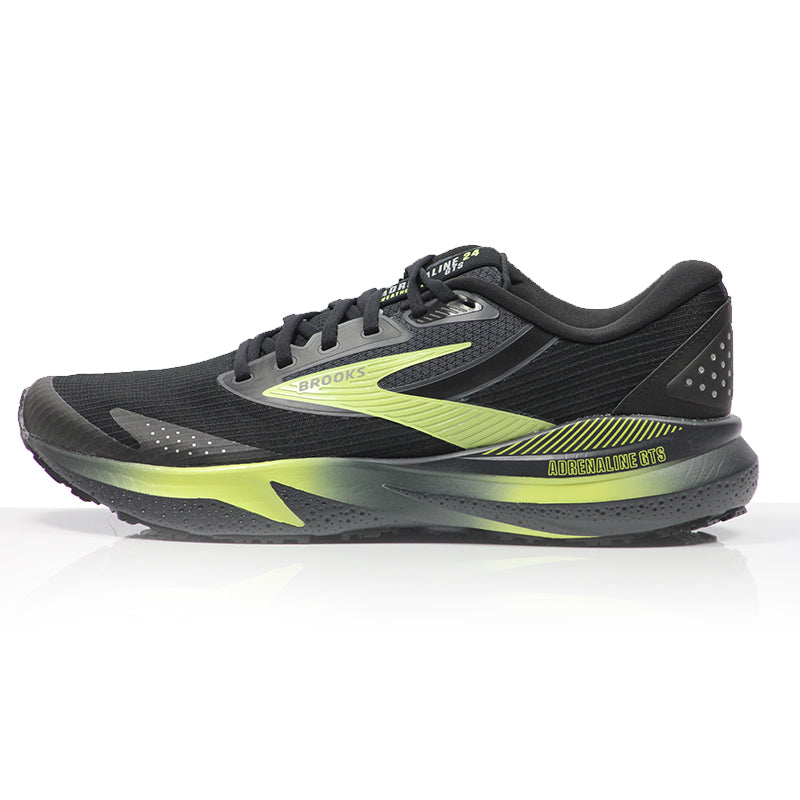Brooks Adrenaline GTS 24 Weatherised Men's Running Shoe - Black/Ebony/New Yellow