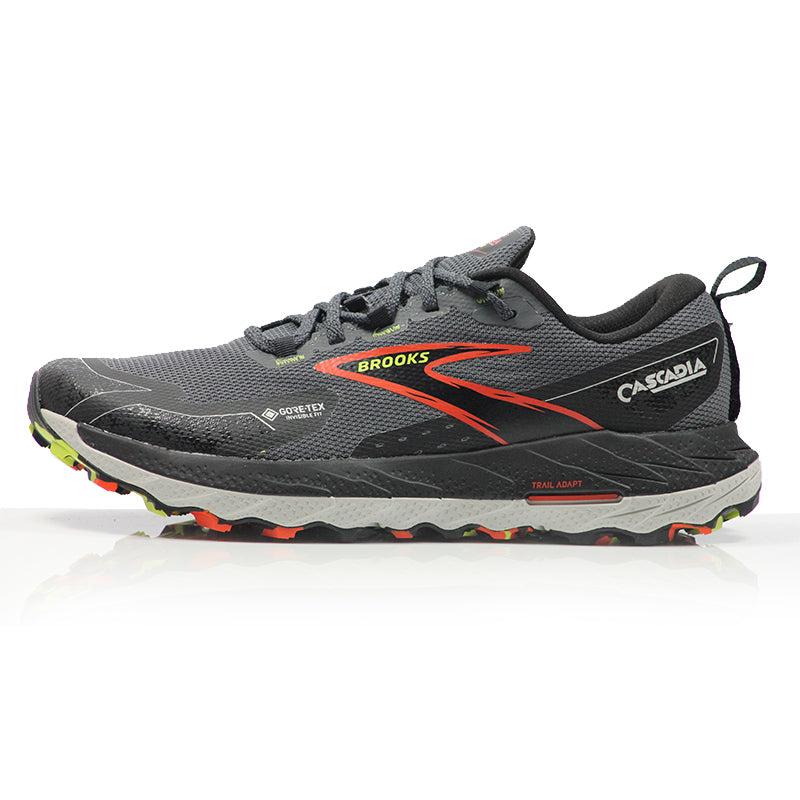 Brooks Cascadia 18 GTX Men's Trail Shoe - Blackened Pearl/Black/Tomato