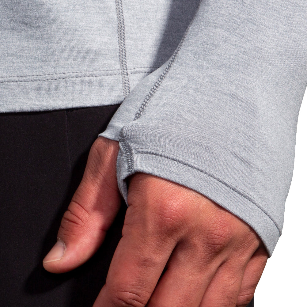 Brooks Dash Half Zip 2.0 Men's Running Top - Htr Stone