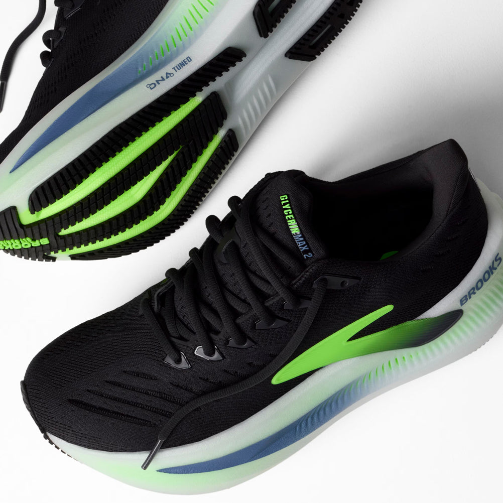 Brooks Glycerin Max 2 Men's Running Shoe - Phantom/White/Green Gecko