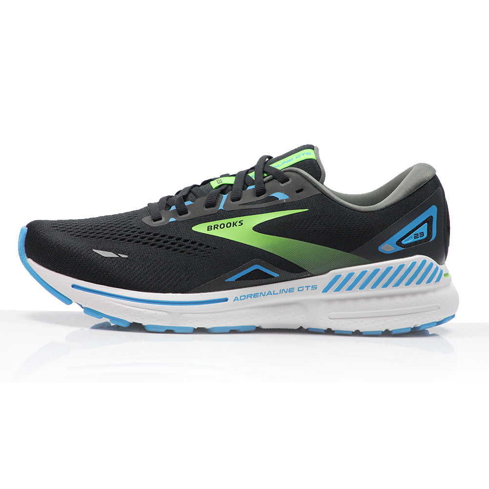 Brooks Adrenaline GTS 23 Men's Wide Fit Running Shoe - Black/Hawaiian Ocean/Green