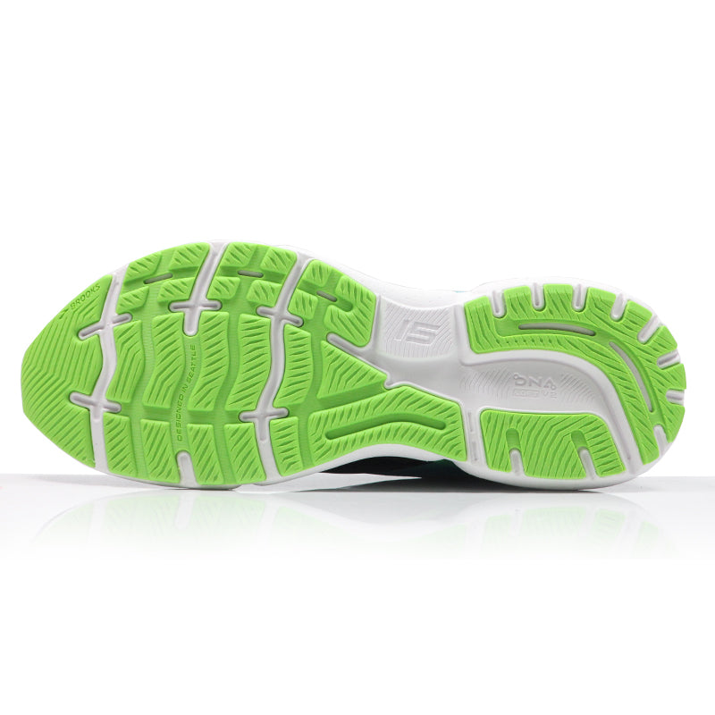 Brooks Ghost 15 Men's Running Shoe - Black/Hawaiian Ocean/Green