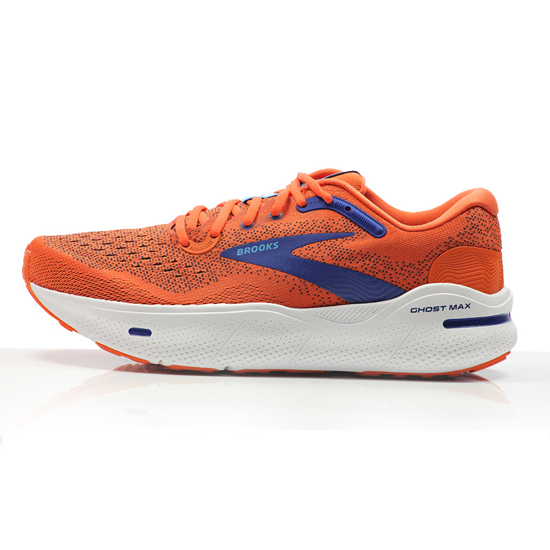 Brooks Ghost Max Men's Running Shoe - Red Orange/Black/Surf the Web