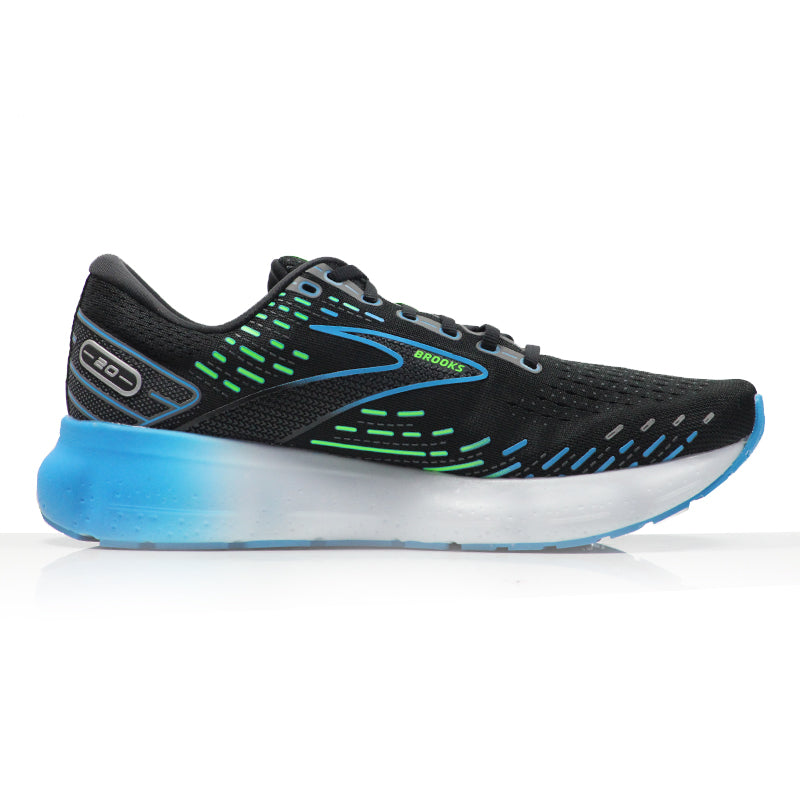 Brooks Glycerin 20 Men's Running Shoe - Black/Hawaiian Ocean/Green