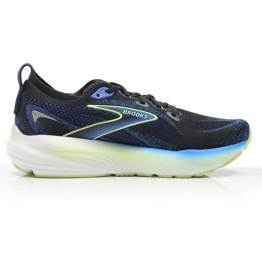 Brooks Glycerin 22 Men's Running Shoe - Black/Cobalt/Neo Yellow