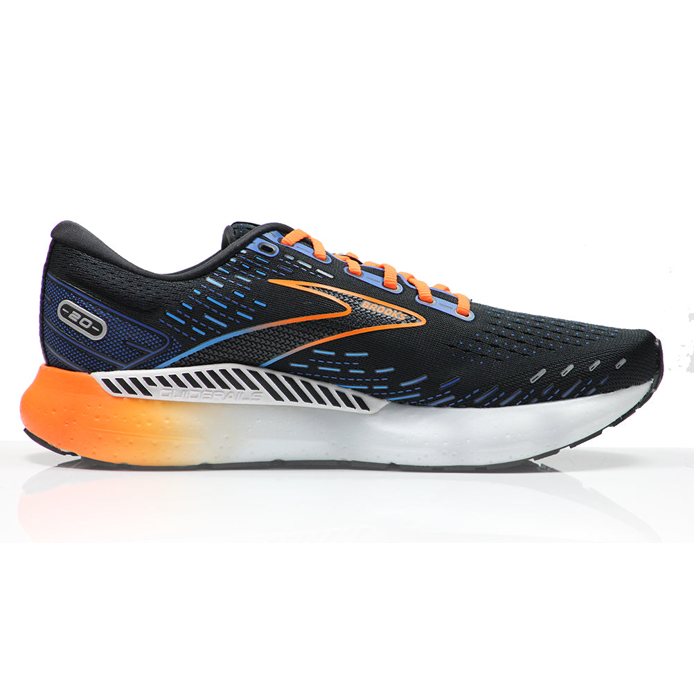 Brooks Glycerin GTS 20 Men's Running Shoe - Black/Classic Blue/Orange