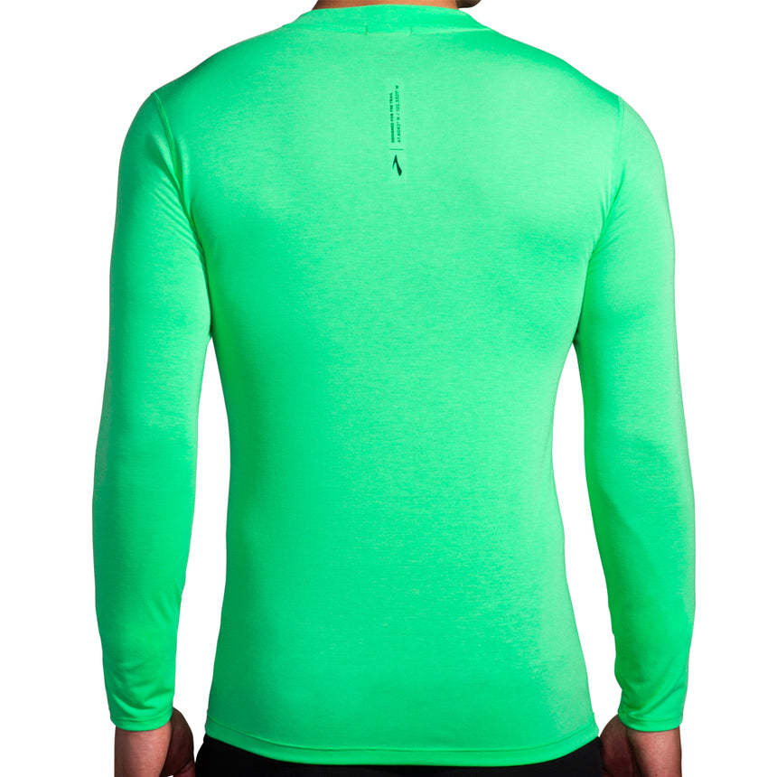 Brooks High Point Long Sleeve Men's Running Tee - Hyper Green