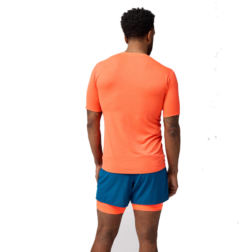 Brooks High Point Short Sleeve Men's Running Tee - Flame