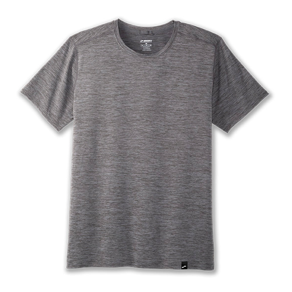 Brooks Luxe Short Sleeve Men's Running Tee - Charcoal