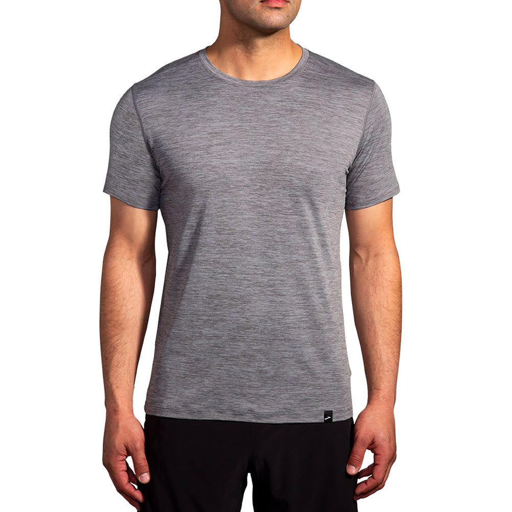 Brooks Luxe Short Sleeve Men's Running Tee - Charcoal