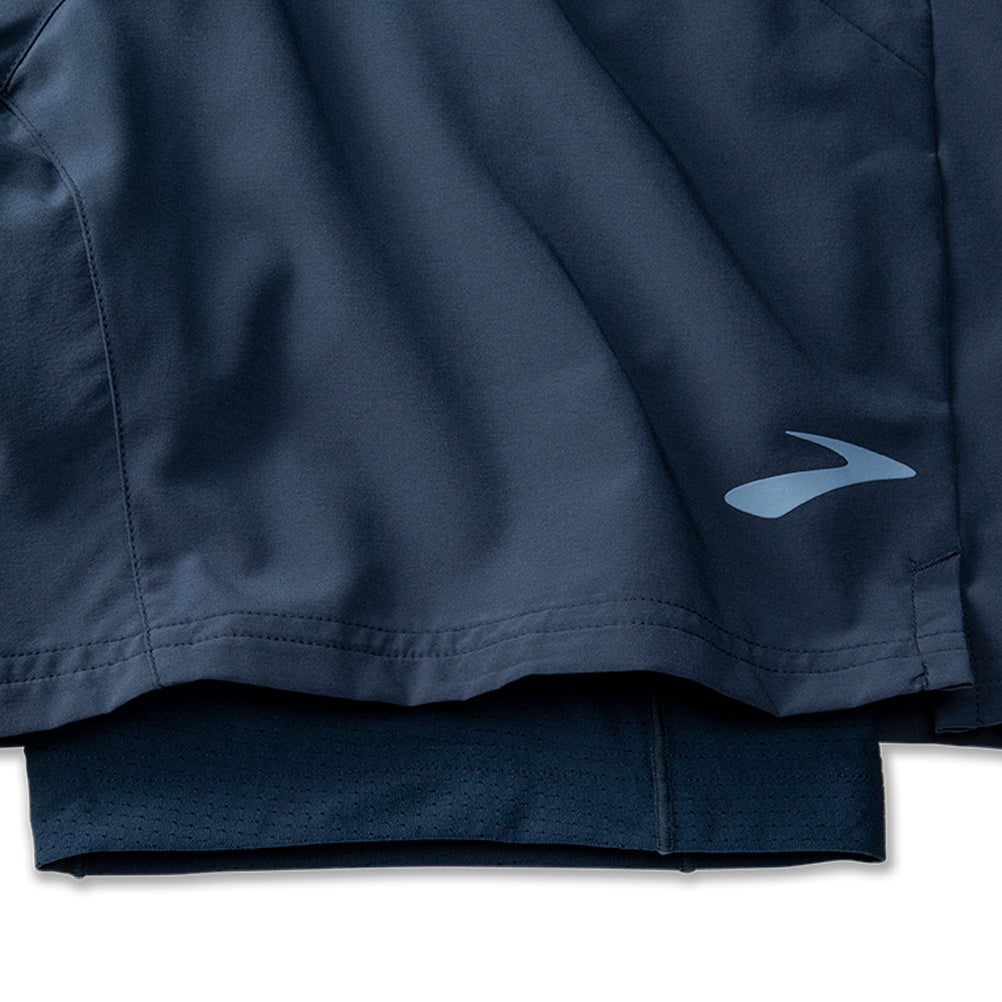 Brooks Sherpa 7inch 2in1 Men's Running Short - Blue Slate