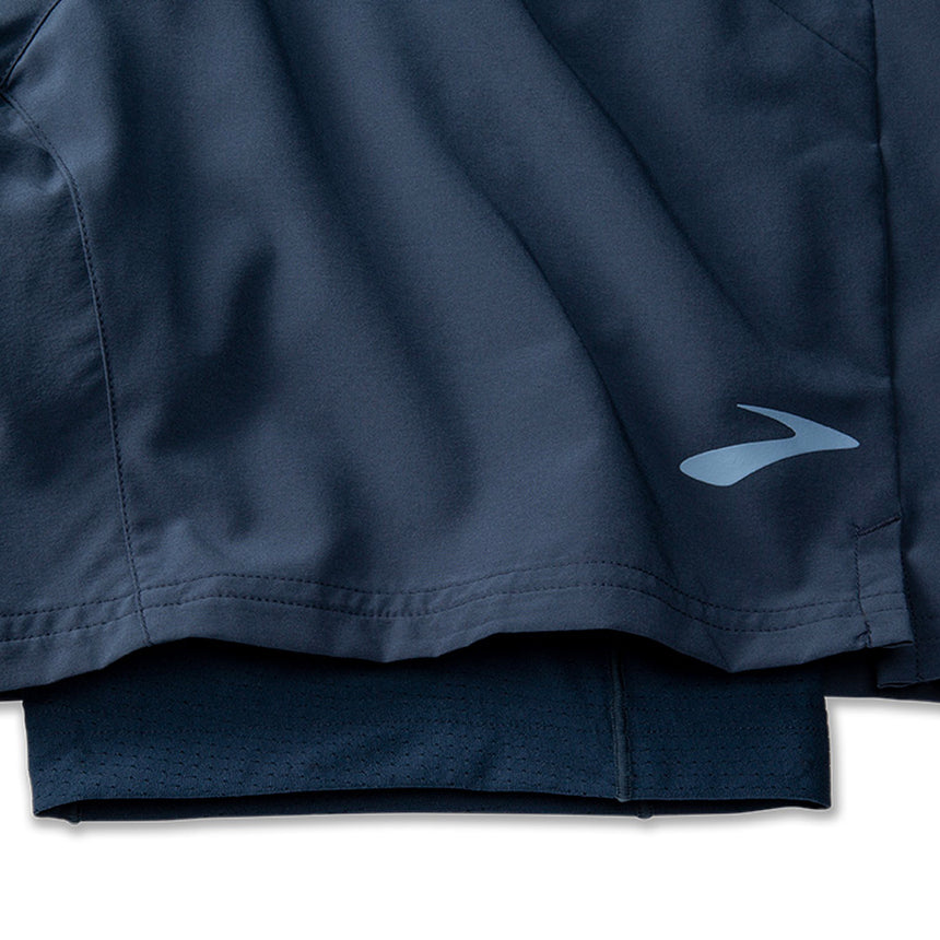 Brooks Sherpa 7inch 2in1 Men's Running Short - Blue Slate