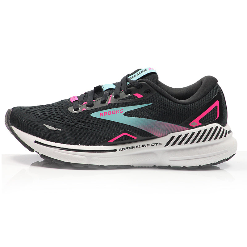 Brooks Adrenaline GTS 23 GTX Women's Running Shoe - Black/Knockout Pink/Aqua