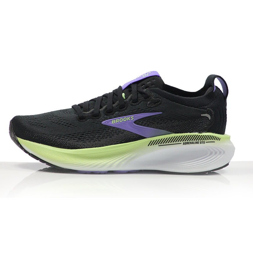 Brooks Adrenaline GTS 25 Women's Running Shoe - Black/Blackened Pearl/Purple