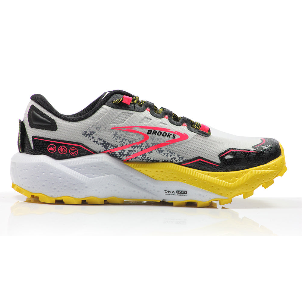 Brooks Caldera 7 Women's Trail Shoe - Lunar Rock/Lemon Chrome/Black