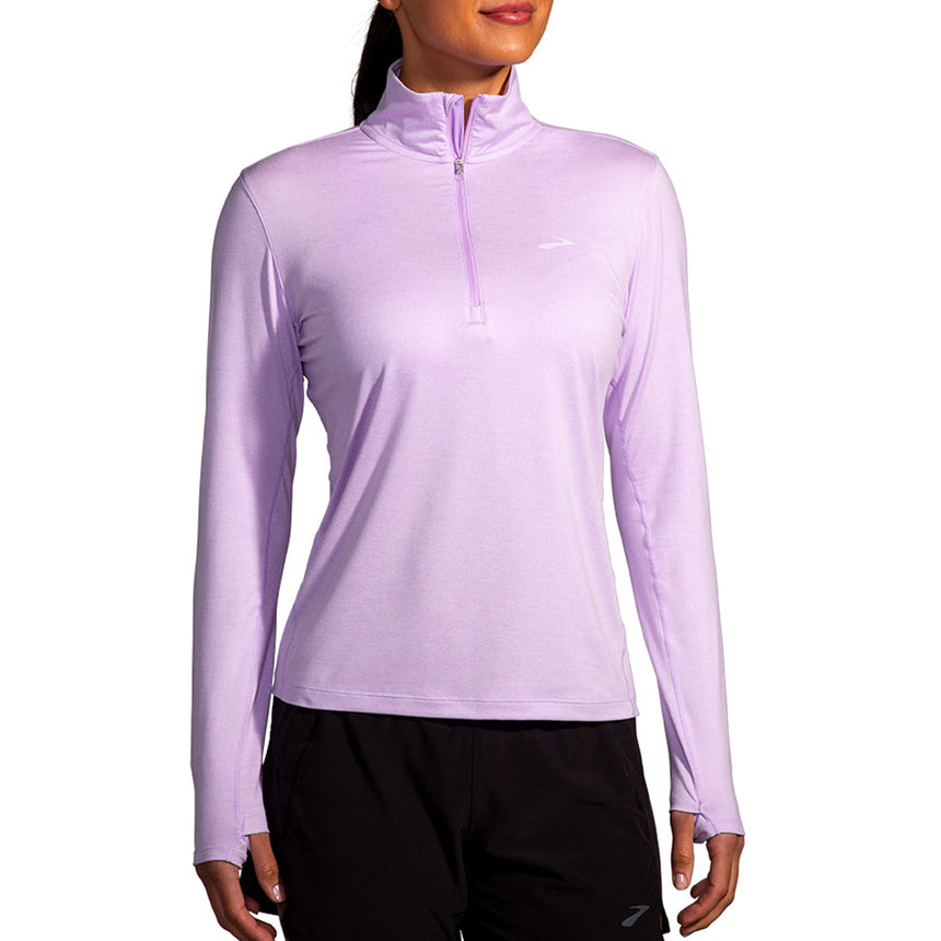Brooks Dash Half Zip 2.0 Women's Running Top - Htr Purple