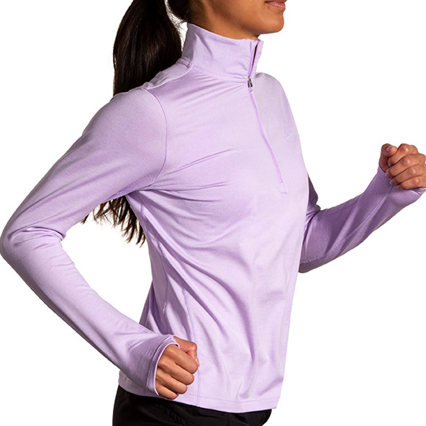 Brooks Dash Half Zip 2.0 Women's Running Top - Htr Purple