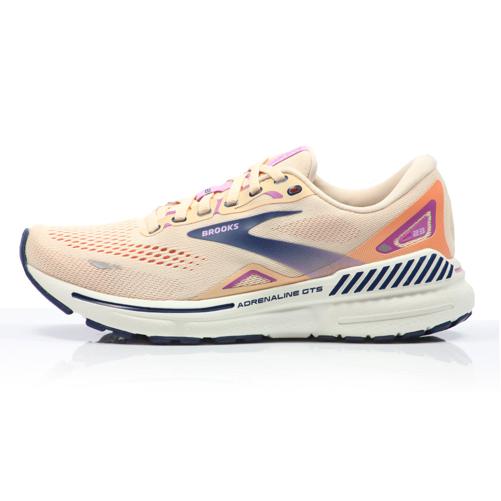 Brooks Adrenaline GTS 23 Women's Running Shoe - Apricot/Estate Blue/Orchid