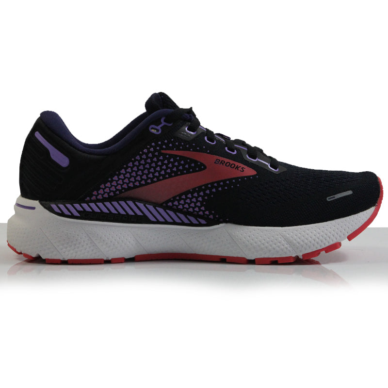 Brooks Adrenaline GTS 22 Women's Wide Fit Running Shoe - Black/Purple/Coral