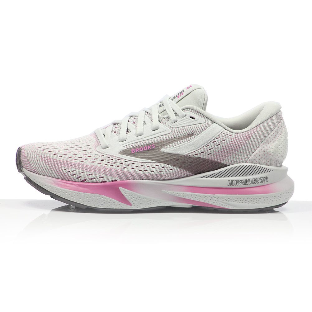 Brooks Adrenaline GTS 24 Women's Running Shoe - Oyster/Excalibur/Pink