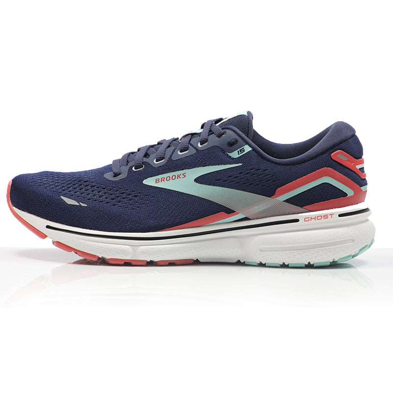 Brooks Ghost 15 Women's Running Shoe - Peacoat/Canal Blue/Rose