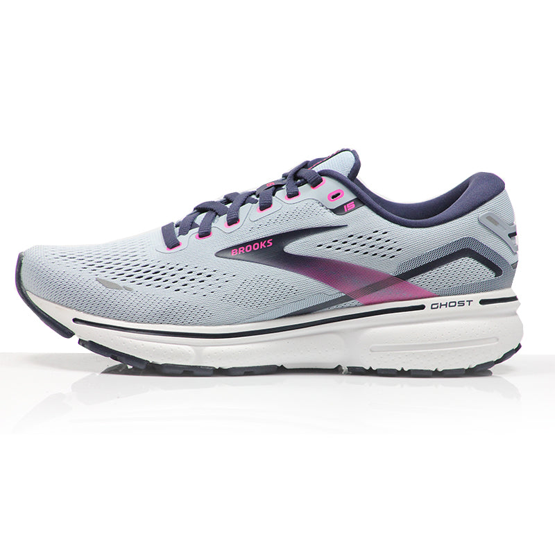 Brooks Ghost 15 Women's Running Shoe - Blue/Peacoat/Pink