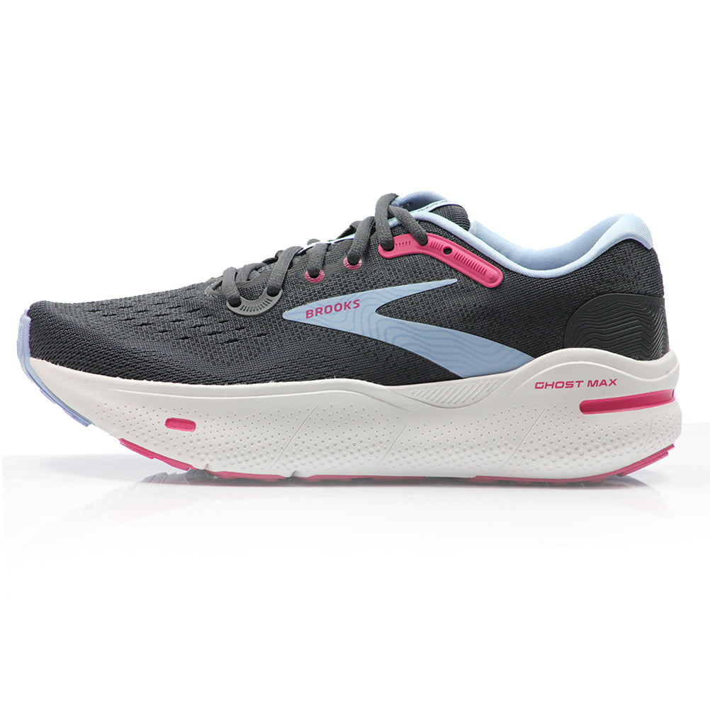 Brooks Ghost Max Women's Running Shoe - Ebony/Open Air/Lilac Rose