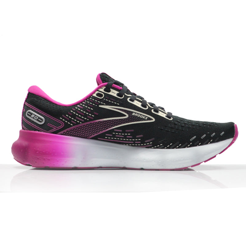 Brooks Glycerin 20 Women's Running Shoe - Black/Fuchsia/Linen